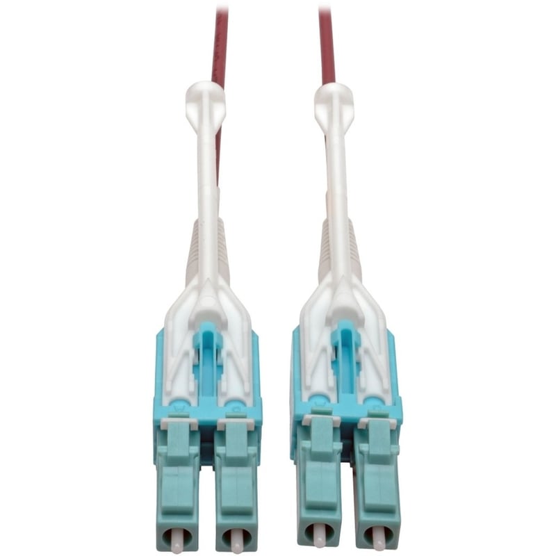 Eaton Tripp Lite Series 10G Duplex Multimode 50/125 OM4 LSZH Fiber Optic Cable (LC/LC), Push/Pull Tabs, Magenta, 3 m - Thumbnail 1