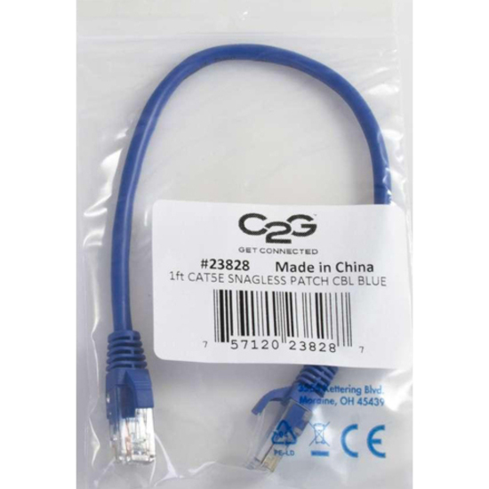 C2G 7ft Cat5e Ethernet Cable - Snagless Unshielded (UTP) - Blue - Thumbnail 5