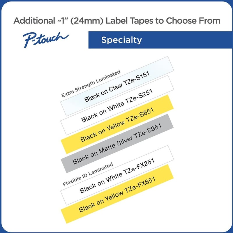 Brother TZe-751CS, 0.94" x 26.2', Black on Green Laminated Label Tape - Thumbnail 4