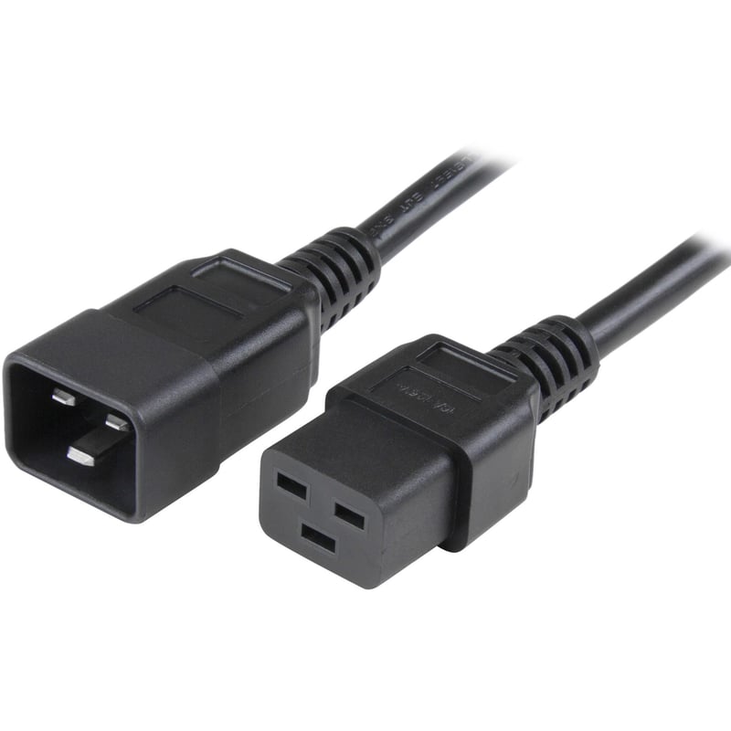 StarTech.com 3 ft Heavy Duty 14 AWG Computer Power Cord - C19 to C20 - Thumbnail 1