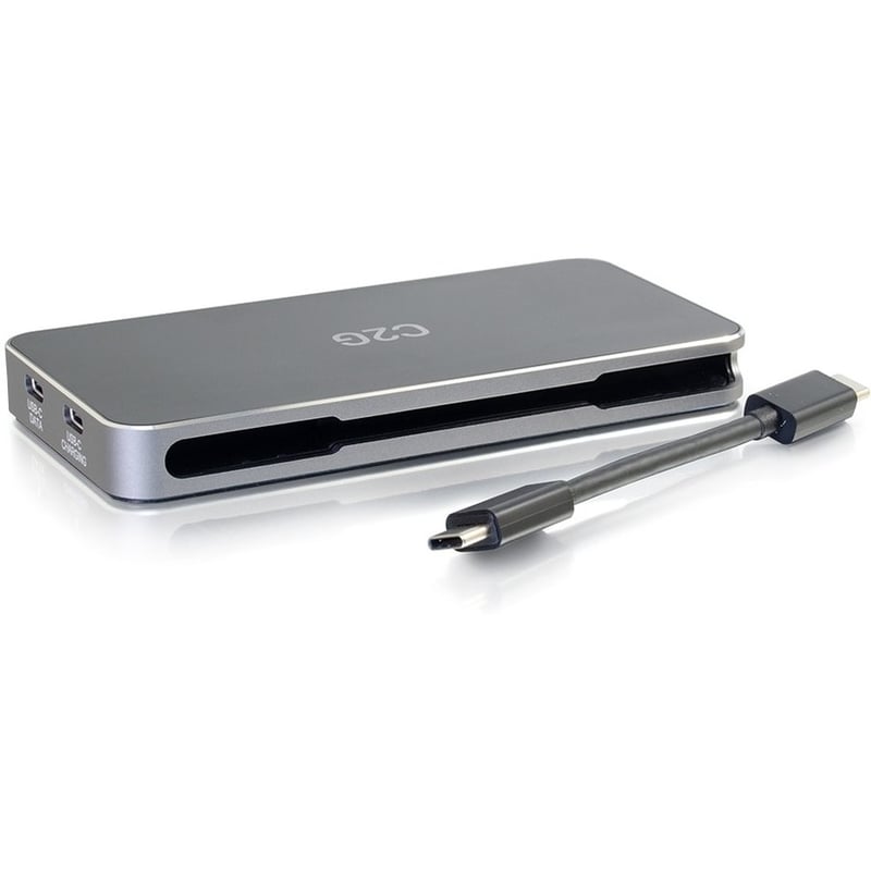 C2G USB C Docking Station - Dual Monitor Docking Station with 4K HDMI, DP, and VGA - Power Delivery up to 100W - Thumbnail 5