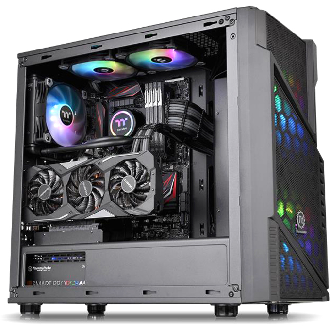 Thermaltake Commander C31 TG ARGB Computer Case with Windowed Side Panel - Thumbnail 4