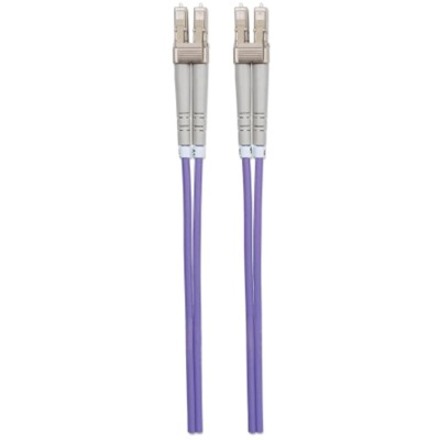 Intellinet Network Solutions Fiber Optic Patch Cable, LC/LC, OM4, 50/125, Multimode, Duplex, Violet, 66 ft (20 m) - Thumbnail 4