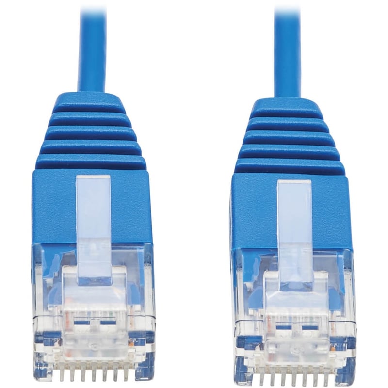 Eaton Tripp Lite Series Cat6a 10G Molded Ultra-Slim UTP Ethernet Cable (RJ45 M/M), Blue, 10 ft. (3.05 m) - Thumbnail 1