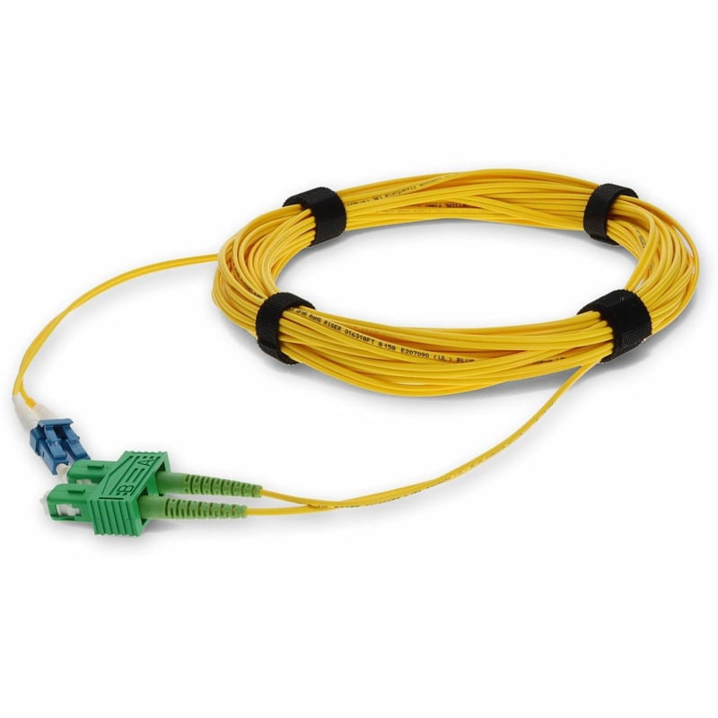 AddOn 8m ASC (Male) to LC (Male) Yellow OS2 Duplex Fiber OFNR (Riser-Rated) Patch Cable - Thumbnail 1