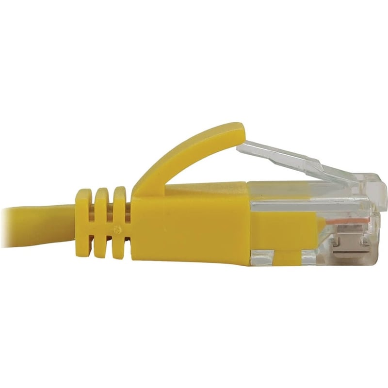 Eaton Tripp Lite Series Cat6a 10G Snagless Molded Slim UTP Ethernet Cable (RJ45 M/M), PoE, Yellow, 1 ft. (0.3 m) - Thumbnail 4