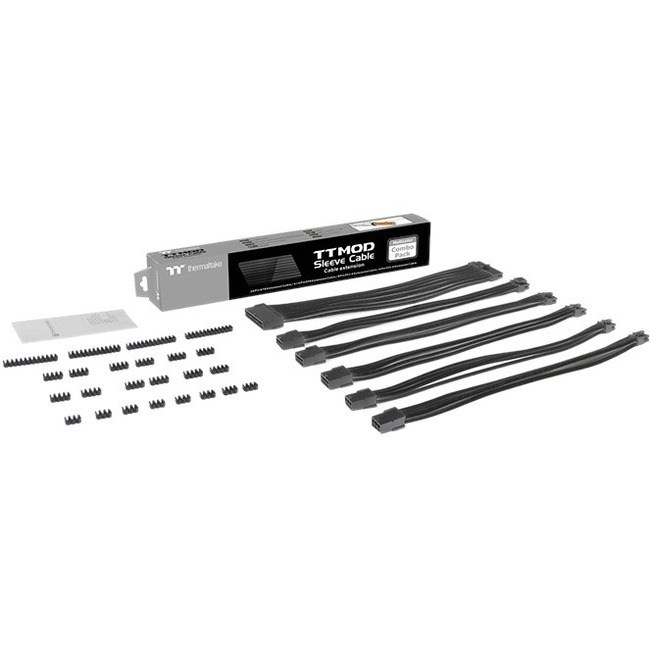 Thermaltake TtMod Sleeve Cable (Cable Extension) - Black - Thumbnail 1