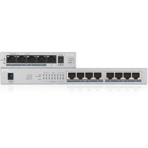 ZYXEL 8-Port GbE Unmanaged PoE Switch - Thumbnail 1
