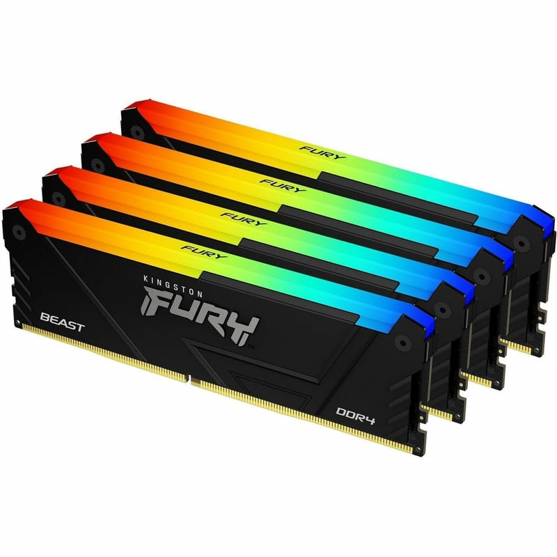 Kingston FURY Beast 64GB (4 x 16GGB) DDR4 SDRAM Memory Kit - Thumbnail 1