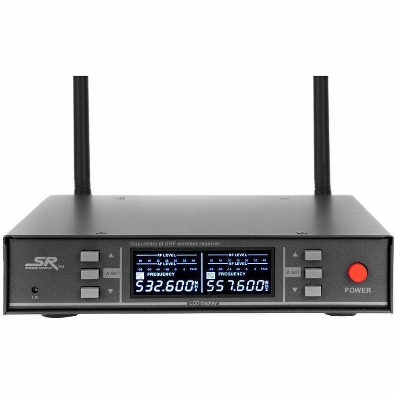 STAGE RIGHT BY MONOPRICE 200-CHANNEL UHF DUAL HEADSET WIRELESS MICROPHONES SYSTE - Thumbnail 2