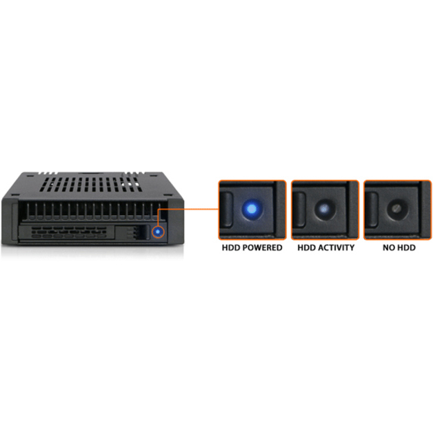 Icy Dock ExpressCage MB741SP-B Drive Bay Adapter for 3.5" - Serial ATA/600 Host Interface Internal - Black - Thumbnail 4