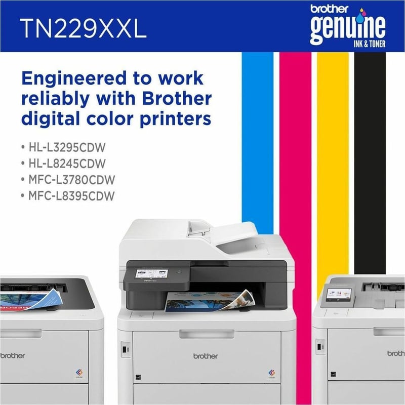 Brother Genuine TN229XXLY Super High-yield Yellow Toner Cartridge - Thumbnail 3