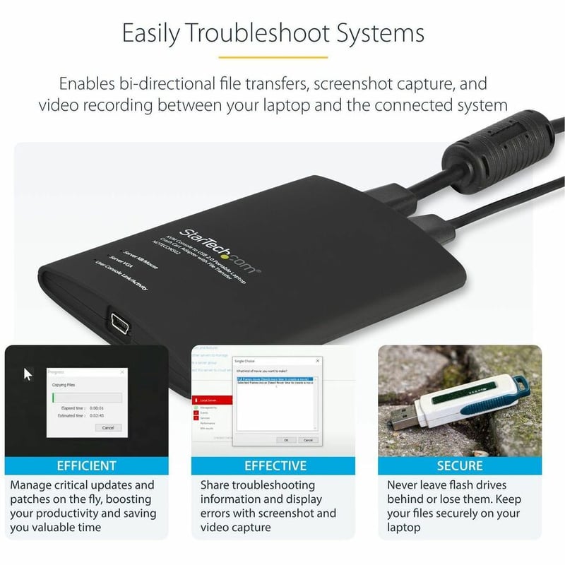 StarTech.com USB Crash Cart Adapter with File Transfer & Video Capture at 1920 x1200 60Hz - Thumbnail 2