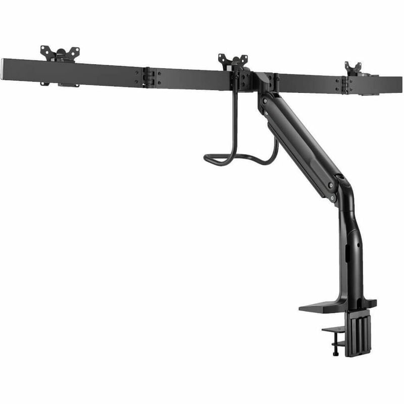 Tripp Lite by Eaton Safe-IT Precision-Placement Triple-Display Desk Clamp/Grommet with premium gas spring arm and Antimicrobial Tape for 17" to 32" Displays - Thumbnail 4