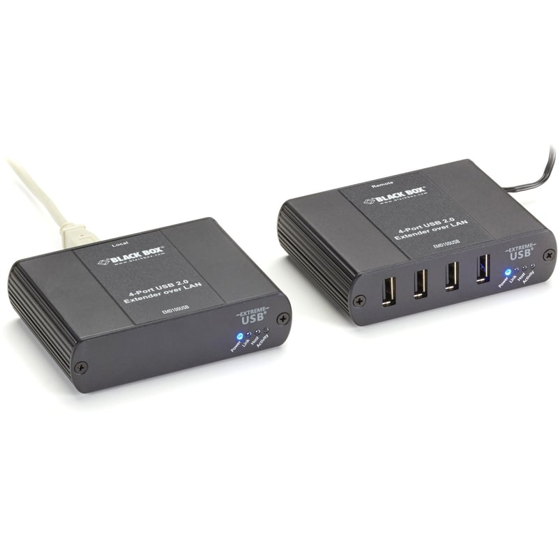 Black Box KVM-over-IP Switchable Extender Kit - LAN, 4-Port, 100m - Thumbnail 1