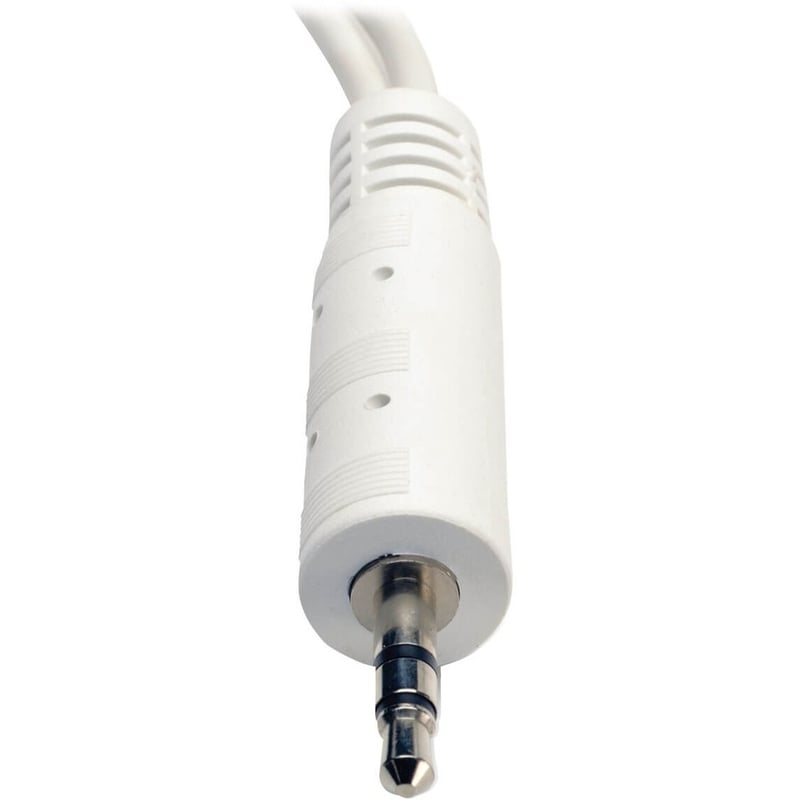 Eaton Tripp Lite Series 3.5mm Mini Stereo Cable adapter Y Splitter for Speakers and Headphones (M to 2x F) White, 6-in. (15.24 cm) - Thumbnail 3