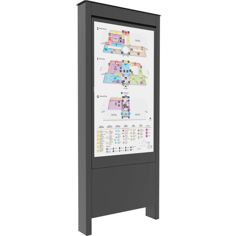 Chief Impact 55 Inch Outdoor Kiosk - Portrait Orientation - LG XE4F-M Series - Black - Thumbnail 1