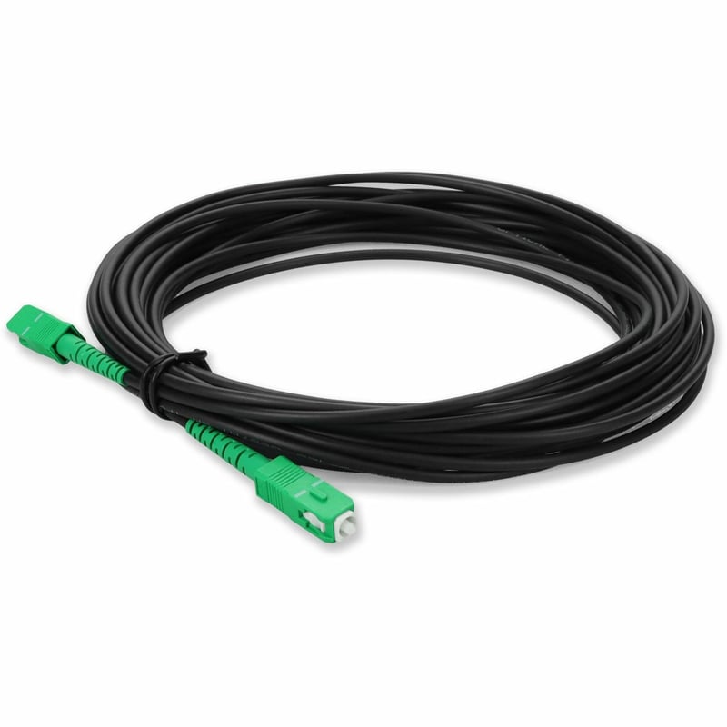 AddOn 3m ASC to ASC Black OS2 Simplex OFNR (Riser-Rated) SMF Fiber Outdoor Patch Cable - Thumbnail 1