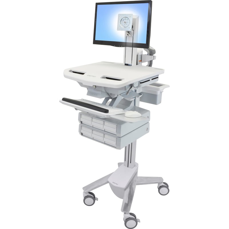 Ergotron StyleView Cart with LCD Pivot, 6 Drawers - Thumbnail 1