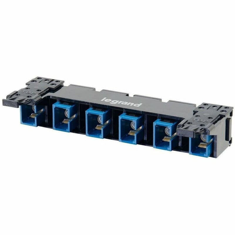 Ortronics HDJ Series 6 SC Simplex Fiber Adapter Panel, OS2, Blue - Thumbnail 2