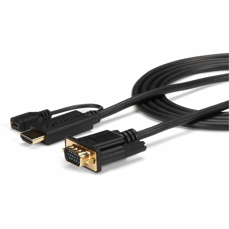 StarTech.com HDMI to VGA Cable - 6 ft / 2m - 1080p - 1920 x 1200 - Active HDMI Cable - Monitor Cable - Computer Cable - Thumbnail 1