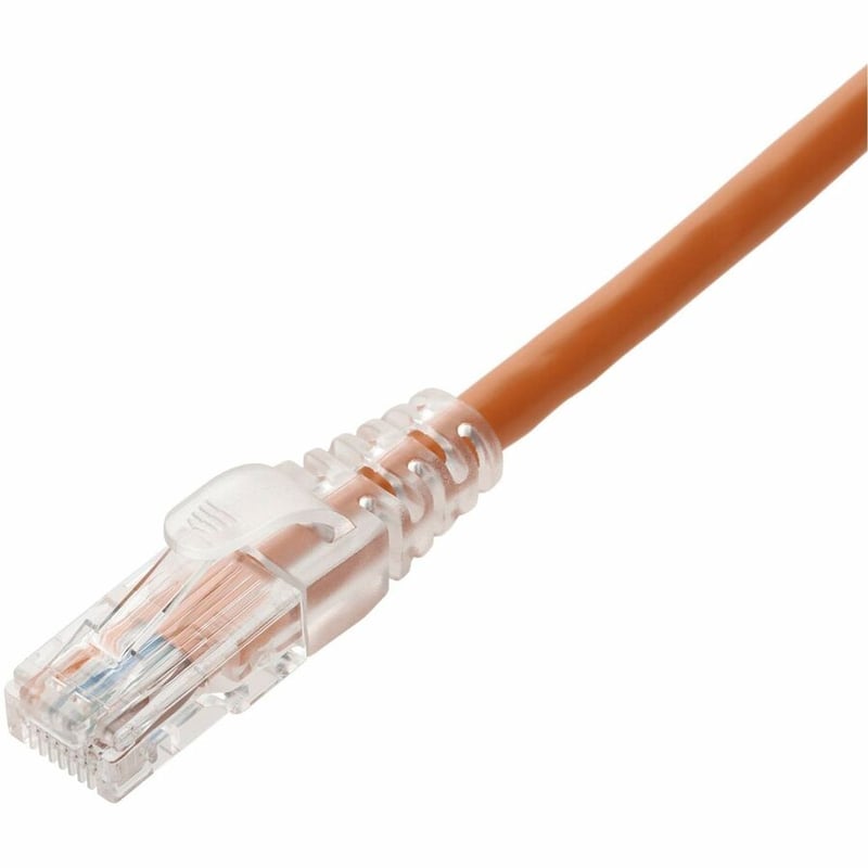 AddOn 6ft Orange CAT 6A PVC Ethernet Cable Snagless Easy Clear Boot TAA RJ-45 M/M - Thumbnail 2