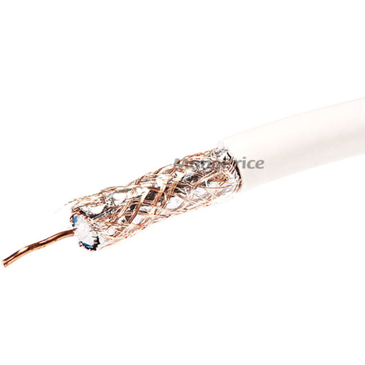 Monoprice 1000ft RG6 (18AWG), Quad Shield, CL2 Bulk Cable - White - Thumbnail 2