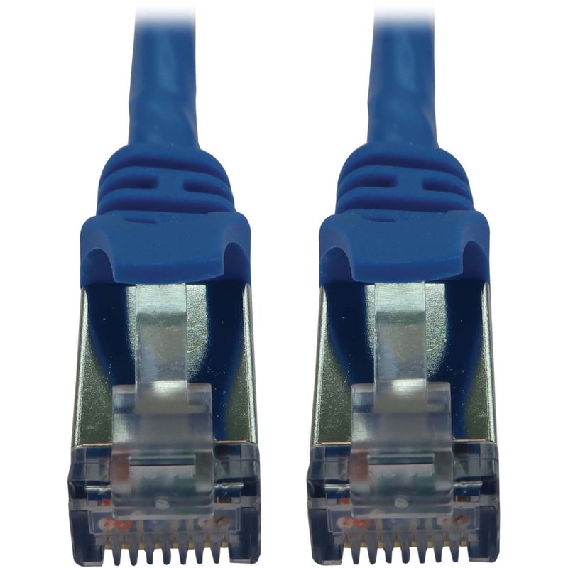 Eaton Tripp Lite Series Cat6a 10G Snagless Shielded Slim STP Ethernet Cable (RJ45 M/M), PoE, Blue, 25 ft. (7.6 m) - Thumbnail 1