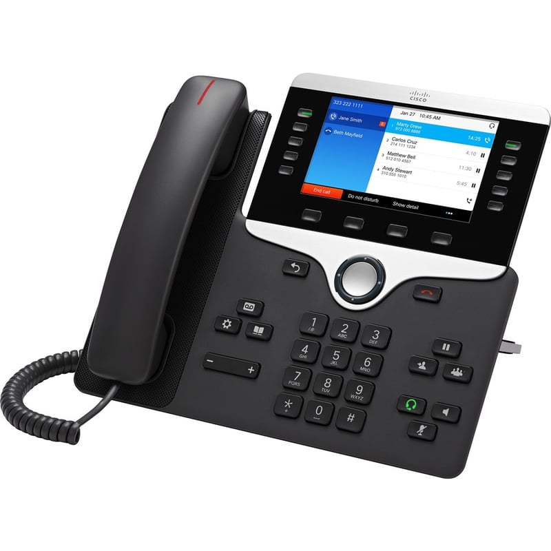 Cisco 8841 IP Phone - Wall Mountable - Black - Thumbnail 2