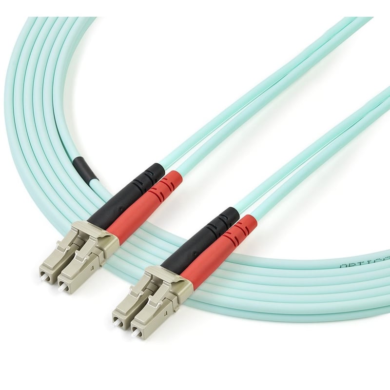 StarTech.com 3m (10ft) LC/UPC to LC/UPC OM4 Multimode Fiber Optic Cable, 50/125m LOMMF/VCSEL Zipcord Fiber, 100G, LSZH Fiber Patch Cord - Thumbnail 3