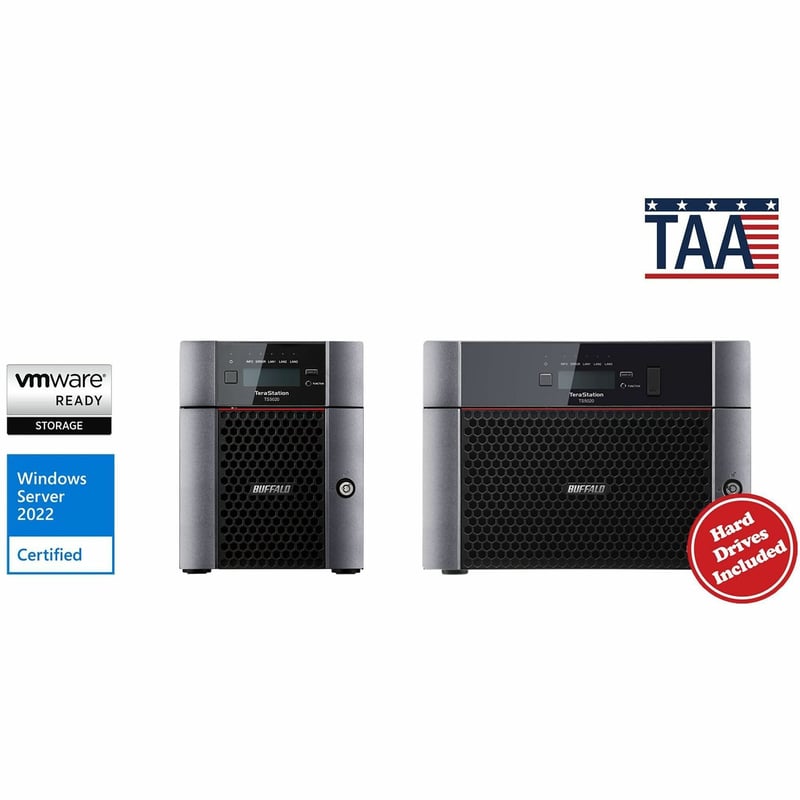 BUFFALO TeraStation 5820 8-Bay 64TB (4x16TB) Business Desktop NAS Storage Hard Drives Included - Thumbnail 1