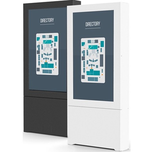 Chief Impact 55 Inch Floor Mounted Back-to-Back Kiosk - Portrait Orientation - Black - Thumbnail 2