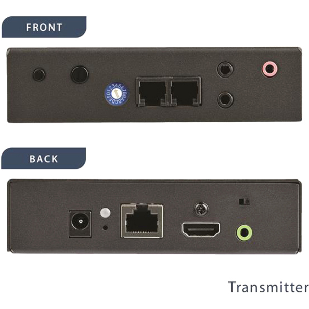 StarTech.com HDMI over IP Extender Kit with Video Wall Support - 1080p - HDMI over Cat5 / Cat6 Transmitter and Receiver Kit (ST12MHDLAN2K) - Thumbnail 4