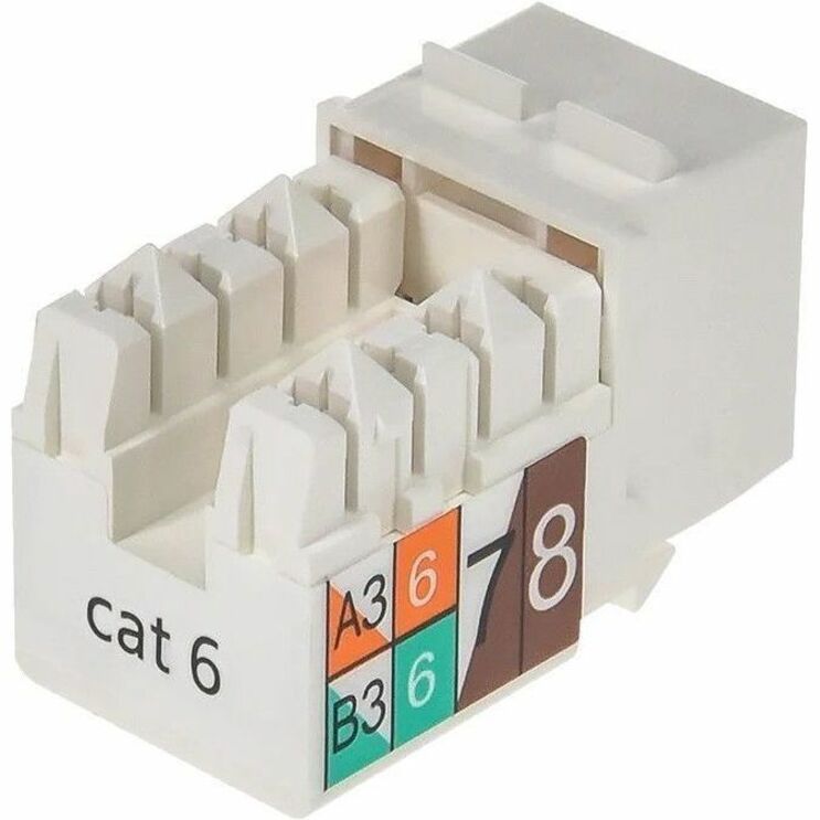 CAT6 PUNCH DOWN KEYSTONE JACK - WHITE - Thumbnail 3