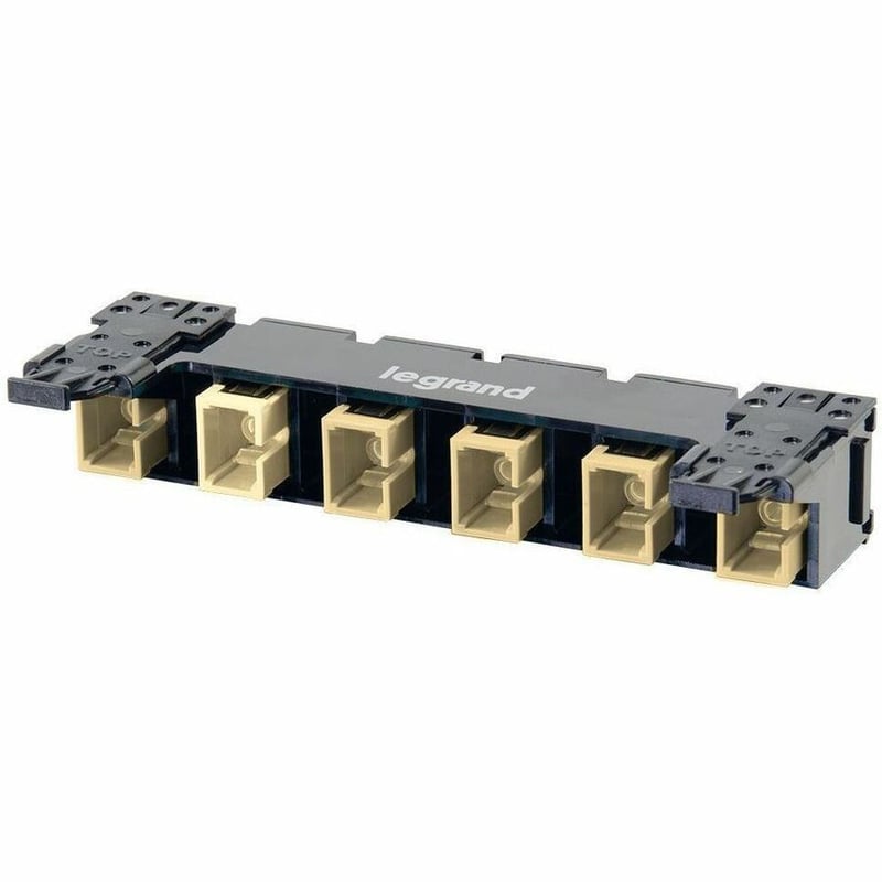 Ortronics HDJ Series 6 SC to SC Simplex Fiber Adapter Panel, 6-Fiber OM1 - Beige - Thumbnail 2