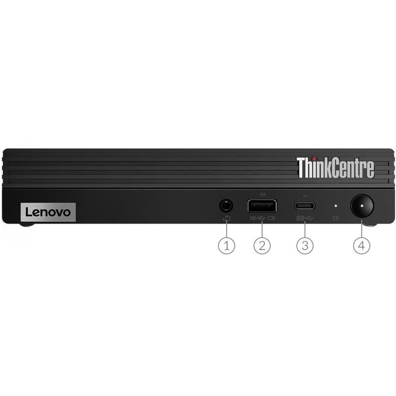 Lenovo ThinkCentre M70q 11DT007AUS Desktop Computer - Intel Core i7 10th Gen i7-10700T - 16 GB - 1 TB SSD - Tiny - Raven Black - Thumbnail 4