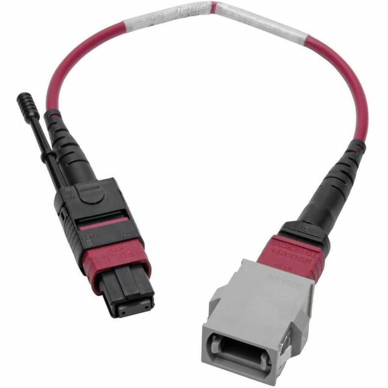 Eaton Tripp Lite Series MTP/MPO Parallel Optics Base-8 Migration Fiber Adapter, Polarity A to B, 12 Fiber, 40GB/100GB, OM4 M/F, Magenta, 8 in. - Thumbnail 1