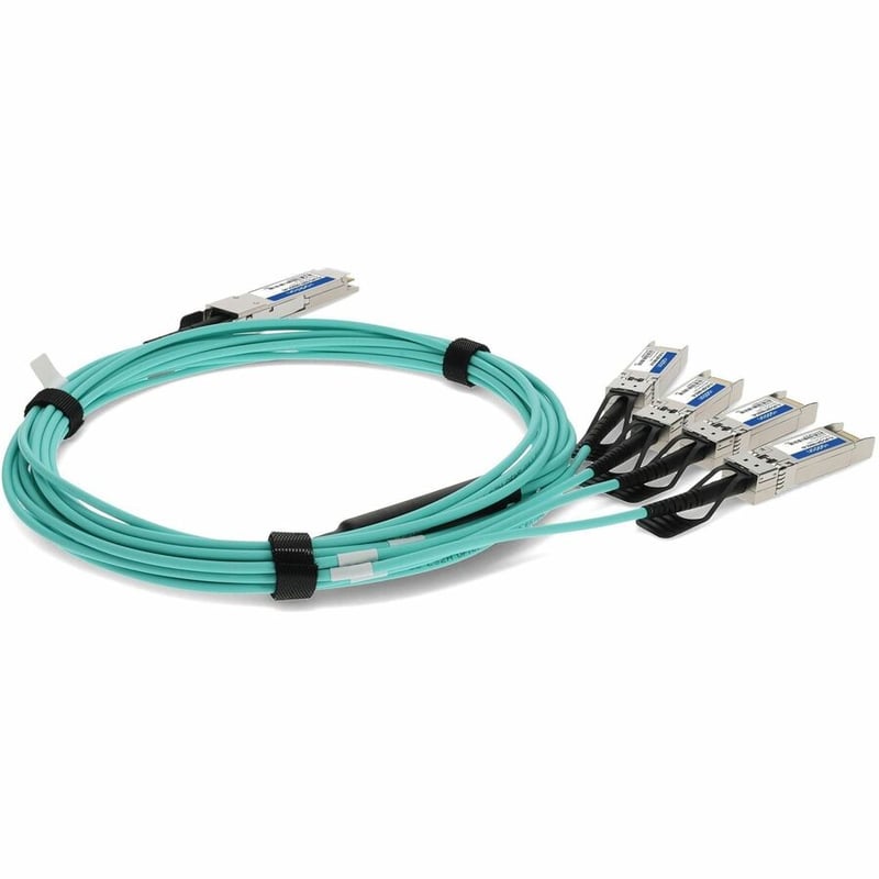 AddOn F5 Networks Compatible TAA Compliant 40GBase-CU QSFP+ to 4xSFP+ Active Optical Cable (850nm, MMF, 3m) - Thumbnail 5