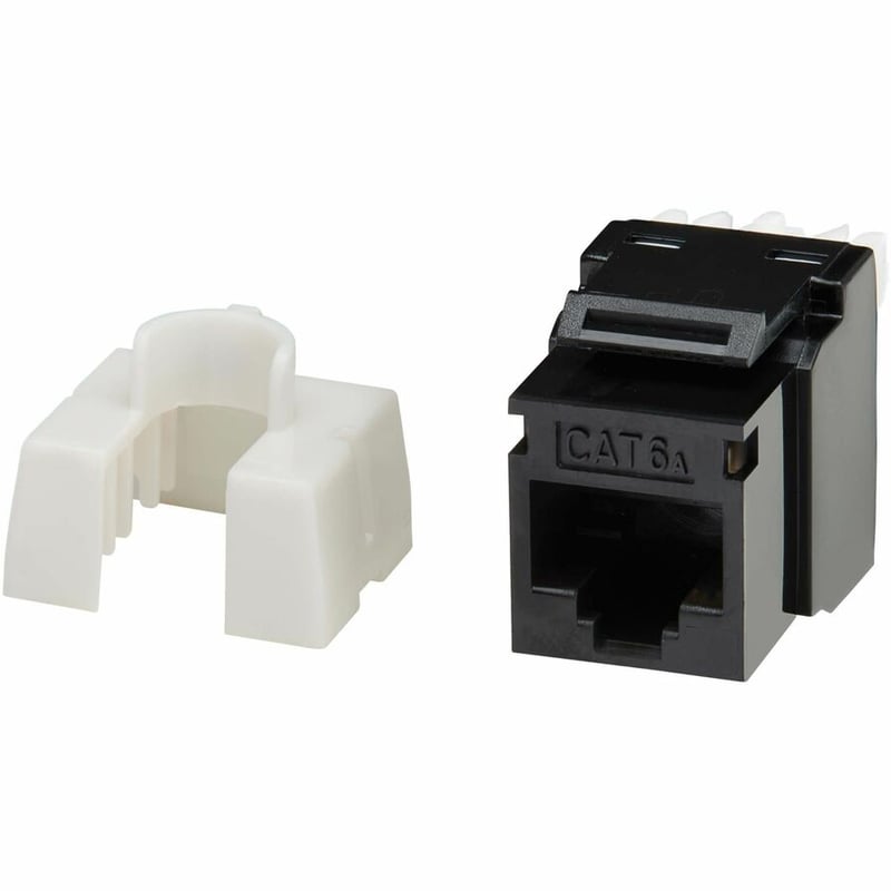 Eaton Tripp Lite Series Cat6a Keystone Jacks, 10 Pack - 4PPoE Compliant, 110/Krone, 568A/B, RJ45 Ethernet, Black, TAA - Thumbnail 2