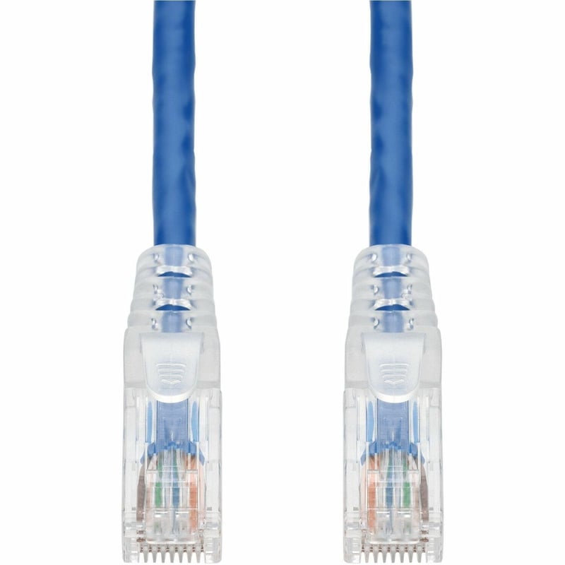 AddOn 20ft Blue CAT 6A PVC Ethernet Cable Snagless Easy Clear Boot TAA RJ-45 M/M - Thumbnail 1