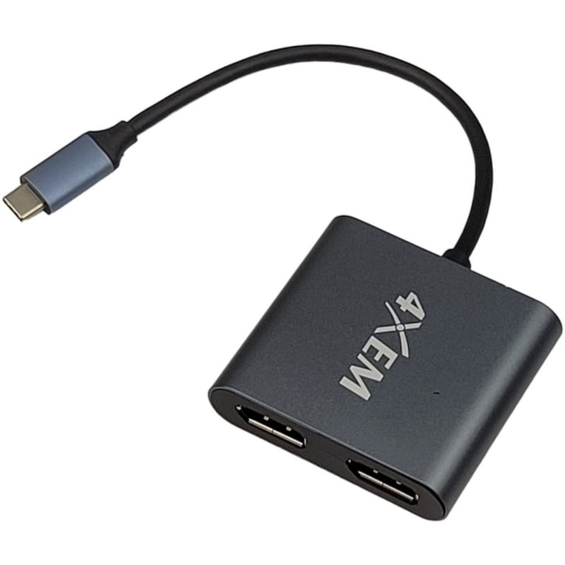 4XEM's 2-Port USB-C to DisplayPort 8K Dual 4K MST Multi-Monitor Hub - Thumbnail 1