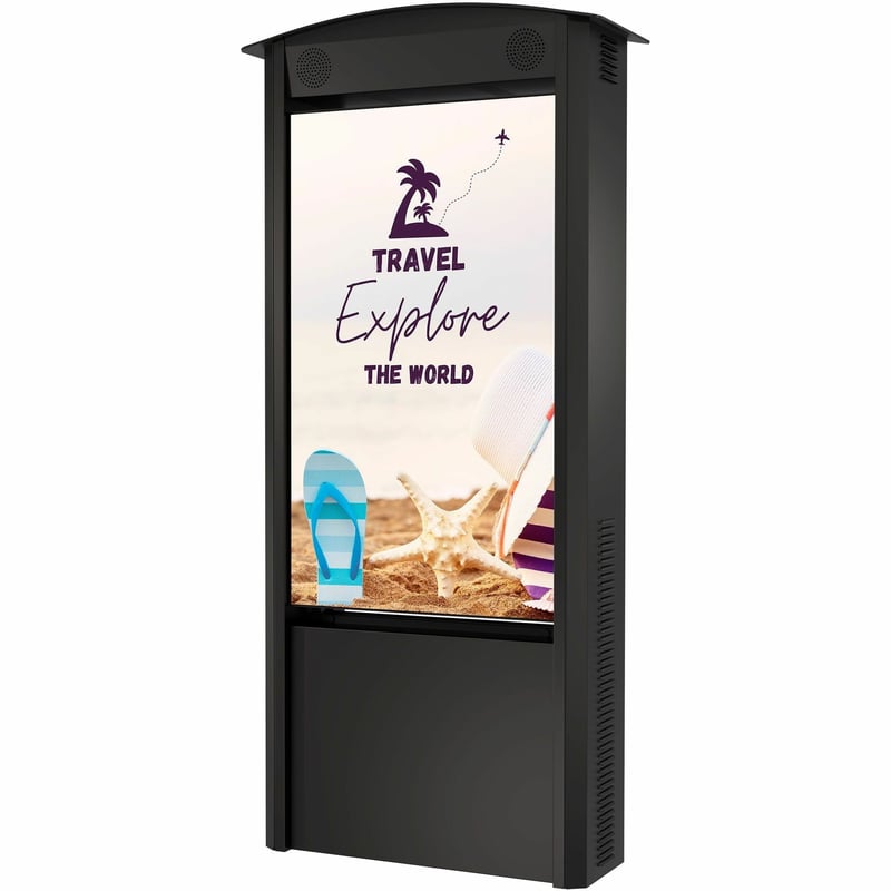 Dual-Sided Smart City Kiosk with (2) 55" Xtreme™ High Bright Outdoor Displays - Thumbnail 1