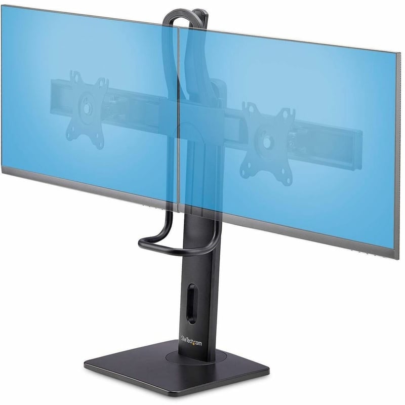 CROSSBAR DUAL MONITOR STAND DOUBLE 27INCH SCREENS VESA MOUNT - Thumbnail 1