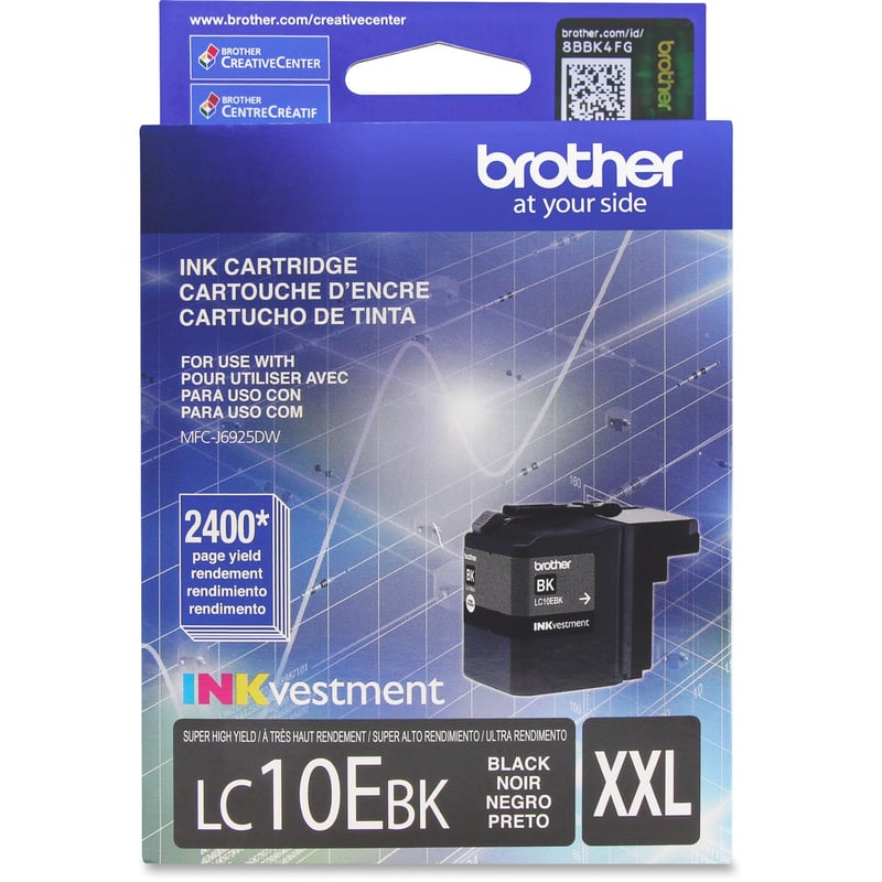 Brother Genuine LC10EBK INKvestment Super High Yield Black Ink Cartridge - Thumbnail 1