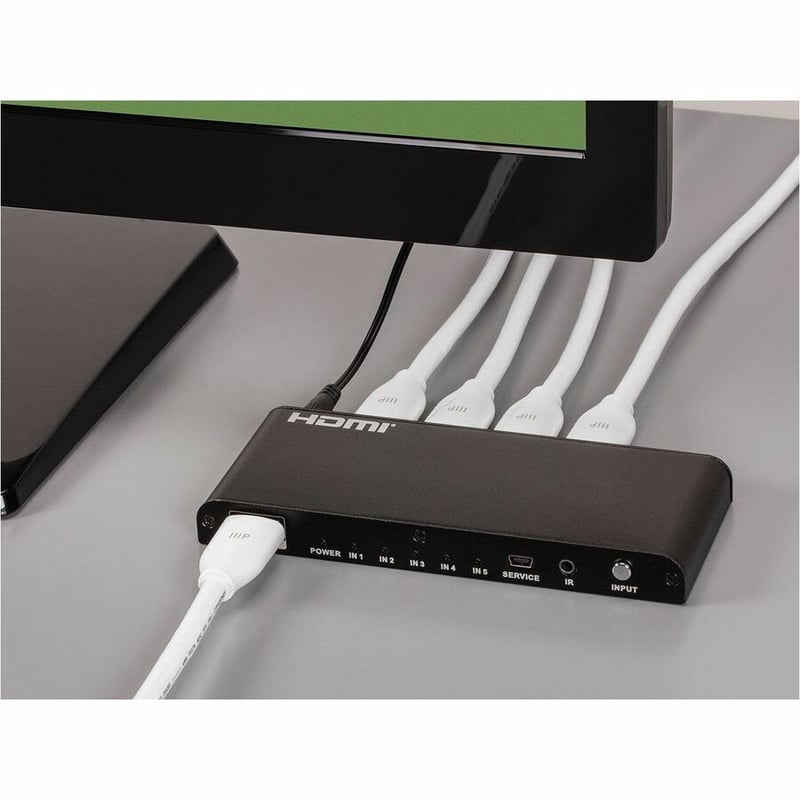 MONOPRICE 4K CERTIFIED PREMIUM HIGH SPEED HDMI CABLE 3FT - 18GBPS WHITE - Thumbnail 5