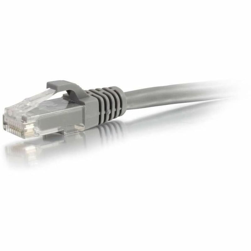Quiktron 2ft Q-Series Cat6a Snagless (UTP) Ethernet Network Patch Cable, CM Rated - Grey - Thumbnail 2