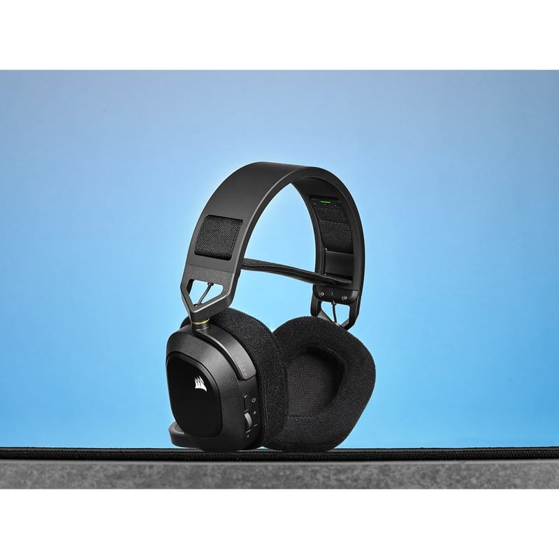 Corsair HS80 RGB WIRELESS Premium Gaming Headset with Spatial Audio - Carbon
