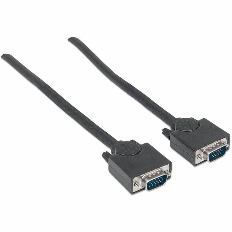 Manhattan SVGA HD15 Male to HD15 Male Monitor Cable, 6', Black - Thumbnail 3
