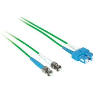 C2G-2m SC-ST 50/125 OM2 Duplex Multimode PVC Fiber Optic Cable - Green