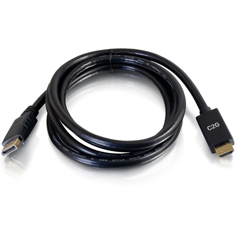 6FT DP TO HDMI CABLE 4K PASSIVE BLACK - Thumbnail 1
